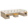 Set de sofás de jardín 11pzas con cojines ratán sintético beige de , Conjuntos de jardín - Ref: Foro24-3259573, Precio: 706,6...