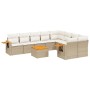 Juego de sofás jardín con cojines beige 10 pzas ratán sintético de , Conjuntos de jardín - Ref: Foro24-3259552, Precio: 728,7...