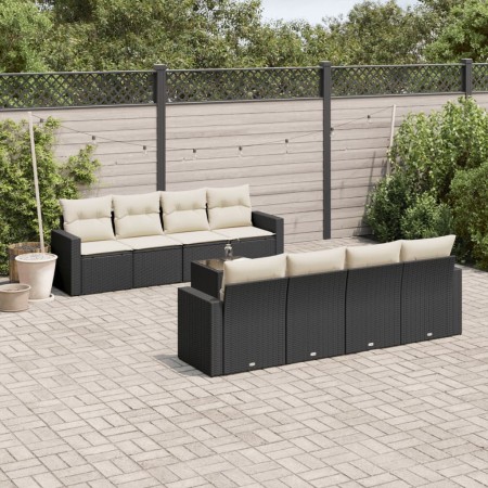 Set de sofás de jardín 8 piezas y cojines ratán sintético negro de , Conjuntos de jardín - Ref: Foro24-3218736, Precio: 506,0...
