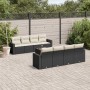 Set de sofás de jardín 8 piezas y cojines ratán sintético negro de , Conjuntos de jardín - Ref: Foro24-3218736, Precio: 506,0...