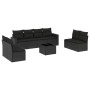 Set de sofás de jardín 8 piezas y cojines ratán sintético negro de , Conjuntos de jardín - Ref: Foro24-3218845, Precio: 523,4...