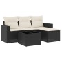 Set de muebles de jardín 5 pzas y cojines ratán sintético negro de , Conjuntos de jardín - Ref: Foro24-3218866, Precio: 273,7...