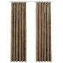 Cortinas opacas con ganchos 2 pzas terciopelo beige 140x225 cm de vidaXL, Cortinas y visillos - Ref: Foro24-134509, Precio: 4...