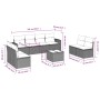 Set de sofás de jardín 8 piezas y cojines ratán sintético negro de , Conjuntos de jardín - Ref: Foro24-3218845, Precio: 523,4...