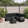 Set de sofás de jardín 6 piezas y cojines ratán sintético negro de , Conjuntos de jardín - Ref: Foro24-3221354, Precio: 395,4...