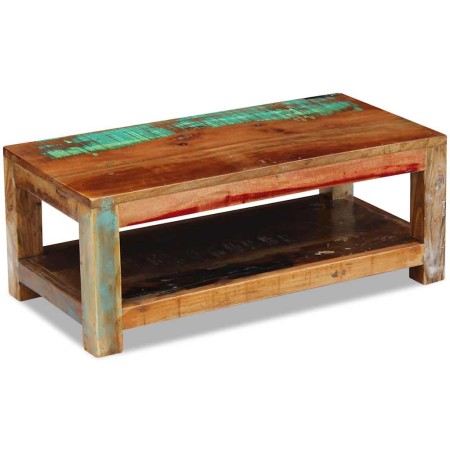 Mesa de centro madera maciza reciclada 90x45x35 cm en Mesas de centro | Comprar online en Foru.es