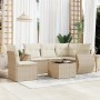 Juego de sofás jardín con cojines 6 pzas ratán sintético beige de , Conjuntos de jardín - Ref: Foro24-3221377, Precio: 434,79...
