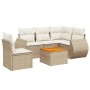 Juego de sofás jardín con cojines 6 pzas ratán sintético beige de , Conjuntos de jardín - Ref: Foro24-3225008, Precio: 423,37...