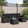 Set de sofás de jardín 6 piezas y cojines ratán sintético negro de , Conjuntos de jardín - Ref: Foro24-3218885, Precio: 346,3...