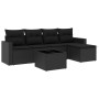 Set de sofás de jardín 6 piezas y cojines ratán sintético negro de , Conjuntos de jardín - Ref: Foro24-3218885, Precio: 346,3...