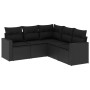 Set de muebles de jardín 5 pzas y cojines ratán sintético negro de , Conjuntos de jardín - Ref: Foro24-3218935, Precio: 334,6...