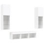 Muebles de TV de pared con LED 5 pzas madera ingeniería blanco en Muebles TV | Comprar online en Foru.es