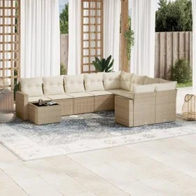 Juego de sofás jardín con cojines beige 10 pzas ratán sintético de , Conjuntos de jardín - Ref: Foro24-3219448, Precio: 668,0...