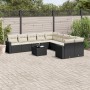 Set de sofás de jardín 11 pzas y cojines ratán sintético negro de , Conjuntos de jardín - Ref: Foro24-3219506, Precio: 600,08...
