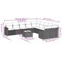 Set de sofás de jardín 11 pzas y cojines ratán sintético gris de , Conjuntos de jardín - Ref: Foro24-3219510, Precio: 644,45 ...