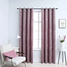 Blackout curtains rings 2 pcs old pink velvet 140x225 cm by vidaXL, Curtains and curtains - Ref: Foro24-134521, Price: 43,27 ...