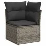 9-teiliges Gartenmöbel-Set und graue synthetische Rattankissen von , Modulare Sofas für den Außenbereich - Ref: Foro24-322181...