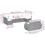 9-teiliges Gartenmöbel-Set und graue synthetische Rattankissen von , Modulare Sofas für den Außenbereich - Ref: Foro24-322181...
