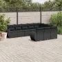 Garden sofa set 10 pieces with black synthetic rattan cushions by , Modular outdoor sofas - Ref: Foro24-3221884, Price: 690,8...