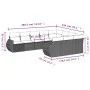 Garden sofa set 10 pieces with black synthetic rattan cushions by , Modular outdoor sofas - Ref: Foro24-3221884, Price: 690,8...
