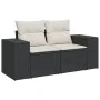 4-teilige Gartensofagarnitur mit schwarzen synthetischen Rattankissen von , Modulare Sofas für den Außenbereich - Ref: Foro24...