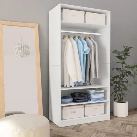 White plywood cabinet 100x50x200 cm by vidaXL, Wardrobes - Ref: Foro24-800225, Price: 175,35 €, Discount: %