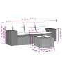 4-teilige Gartensofagarnitur mit schwarzen synthetischen Rattankissen von , Modulare Sofas für den Außenbereich - Ref: Foro24...