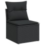 Juego de sofás jardín 4 pzas con cojines ratán sintético negro de , Sofás modulares de exterior - Ref: Foro24-3222464, Precio...
