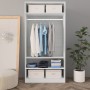Armario de madera contrachapada blanco 100x50x200 cm de vidaXL, Armarios roperos - Ref: Foro24-800225, Precio: 185,86 €, Desc...