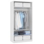 Armario de madera contrachapada blanco 100x50x200 cm de vidaXL, Armarios roperos - Ref: Foro24-800225, Precio: 185,86 €, Desc...