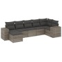 Set de sofás de jardín 7 piezas con cojines ratán PE gris de , Conjuntos de jardín - Ref: Foro24-3222879, Precio: 430,87 €, D...