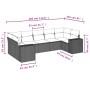 Set de sofás de jardín 7 piezas con cojines ratán PE gris de , Conjuntos de jardín - Ref: Foro24-3222989, Precio: 463,02 €, D...