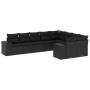 Set de sofás de jardín 8 piezas y cojines ratán sintético negro de , Conjuntos de jardín - Ref: Foro24-3223034, Precio: 604,8...