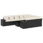 Set de sofás de jardín 11 pzas y cojines ratán sintético negro de , Conjuntos de jardín - Ref: Foro24-3223095, Precio: 606,97...