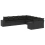 Set de sofás de jardín 10 pzas cojines ratán sintético negro de , Conjuntos de jardín - Ref: Foro24-3223104, Precio: 679,00 €...