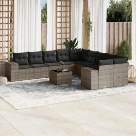 11-teilige Gartensofagarnitur und graue synthetische Rattankissen von , Gartensets - Ref: Foro24-3223119, Preis: 668,96 €, Ra...
