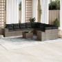 Set de sofás de jardín 11 pzas y cojines ratán sintético gris de , Conjuntos de jardín - Ref: Foro24-3223119, Precio: 657,04 ...
