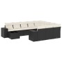 Set de sofás de jardín 11 pzas y cojines ratán sintético negro de , Conjuntos de jardín - Ref: Foro24-3223125, Precio: 606,97...