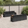 Set de sofás de jardín 8 piezas y cojines ratán sintético negro de , Conjuntos de jardín - Ref: Foro24-3258219, Precio: 601,7...