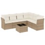 Set sofás de jardín 7 piezas y cojines ratán sintético beige de , Conjuntos de jardín - Ref: Foro24-3249527, Precio: 461,52 €...