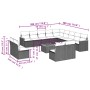Set sofás de jardín 14 pzas con cojines ratán sintético negro de , Conjuntos de jardín - Ref: Foro24-3258891, Precio: 859,32 ...