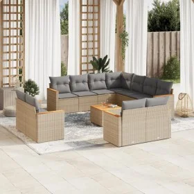 Set de sofás de jardín 12 pzas y cojines ratán sintético marrón de , Conjuntos de jardín - Ref: Foro24-3258909, Precio: 856,6...