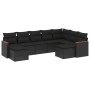 Set de sofás de jardín 8 piezas y cojines ratán sintético negro de , Conjuntos de jardín - Ref: Foro24-3258940, Precio: 589,5...