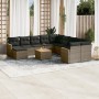 Set de sofás de jardín 12 pzas con cojines ratán sintético gris de , Conjuntos de jardín - Ref: Foro24-3258980, Precio: 711,5...