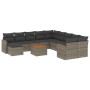 Set de sofás de jardín 12 pzas con cojines ratán sintético gris de , Conjuntos de jardín - Ref: Foro24-3258980, Precio: 711,5...