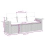 Set de sofá de jardín 3 pzas y cojines ratán sintético gris de , Conjuntos de jardín - Ref: Foro24-3259001, Precio: 224,49 €,...