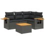 Set de muebles de jardín 5 pzas y cojines ratán sintético negro de , Conjuntos de jardín - Ref: Foro24-3259178, Precio: 394,1...