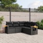 Set de muebles de jardín 5 pzas y cojines ratán sintético negro de , Conjuntos de jardín - Ref: Foro24-3259199, Precio: 398,0...