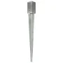Ground spikes 6 units galvanized steel silver 7x7x75 cm by vidaXL, Spikes for anchoring in the ground - Ref: Foro24-145402, P...