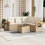 Juego de sofás jardín con cojines 6 pzas ratán sintético beige de , Conjuntos de jardín - Ref: Foro24-3259209, Precio: 441,24...